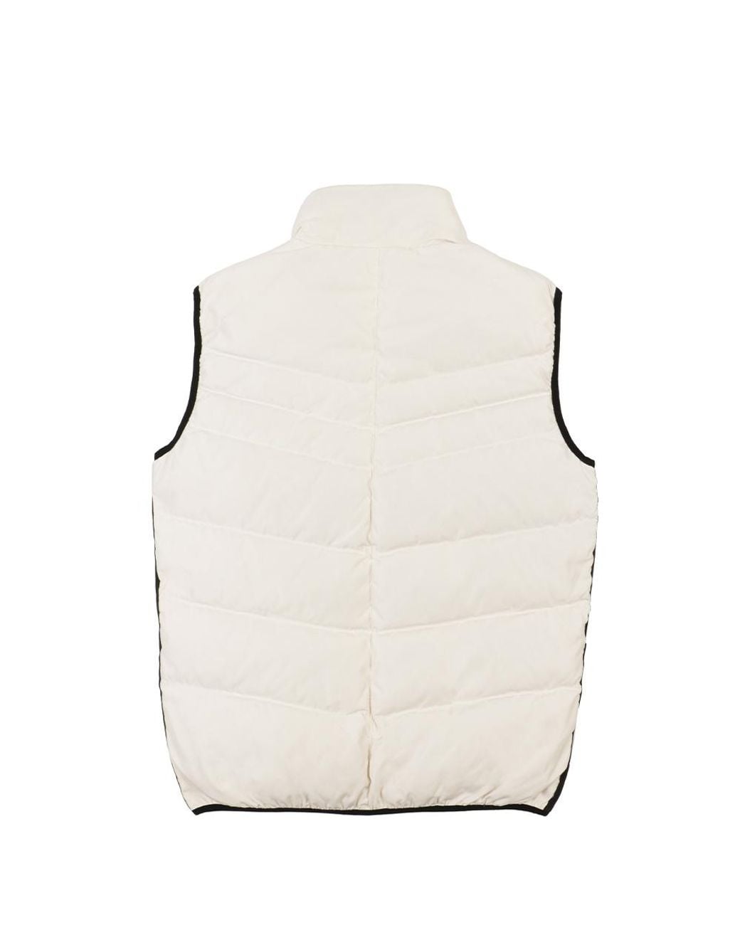 EA7 White Quilted Sleeveless Down Jacket for men