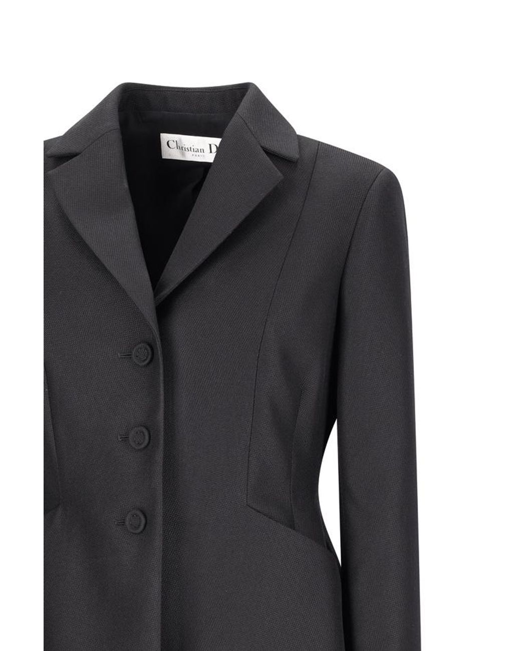 Dior Black Lapel Long-Sleeved Suit Coat