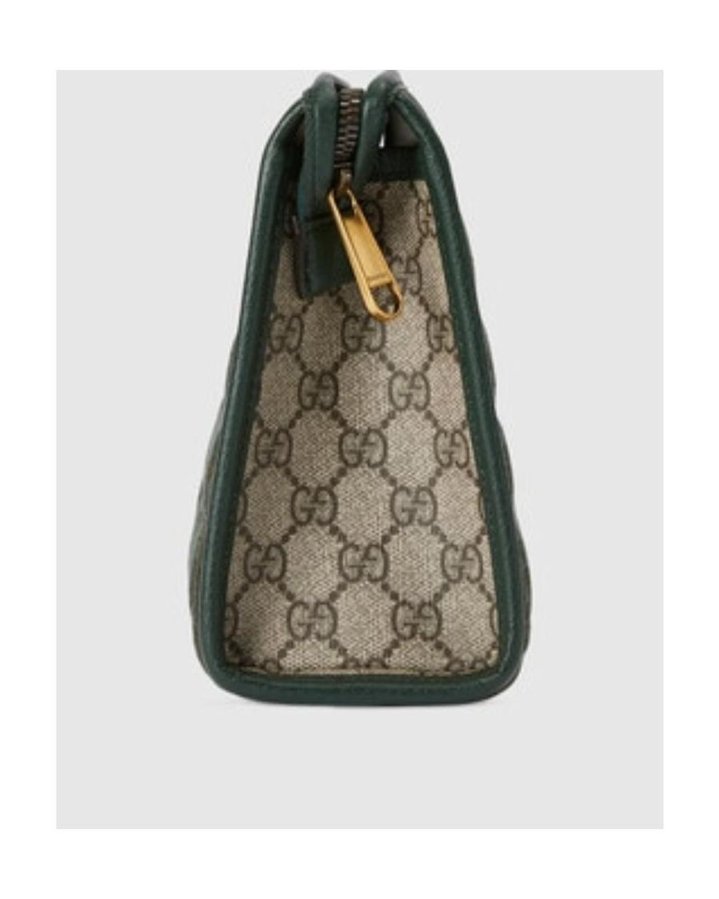 Gucci Green Gg-Canvas Quilted Clutch for men