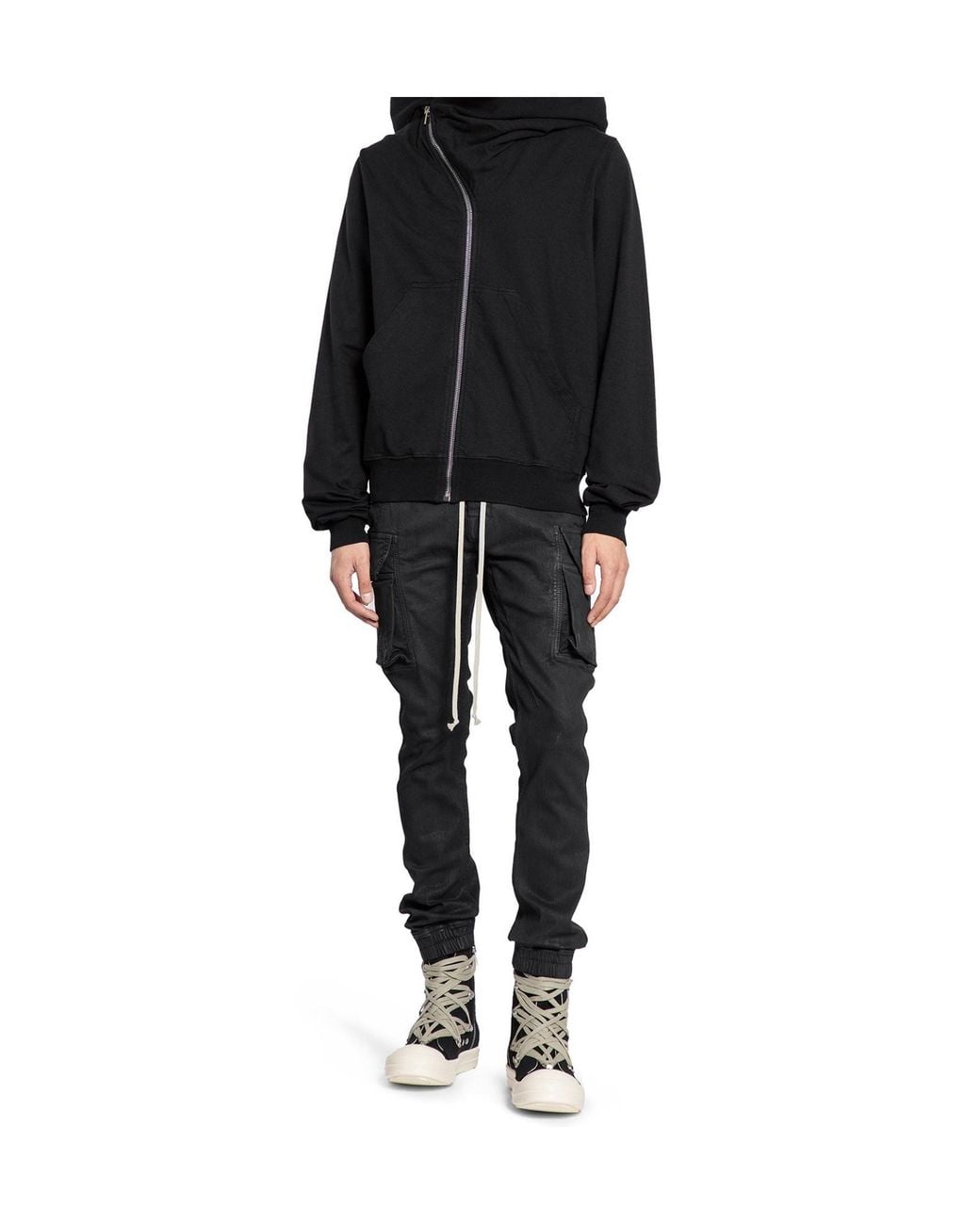 Rick Owens Black Mastodon Cut Pants for men