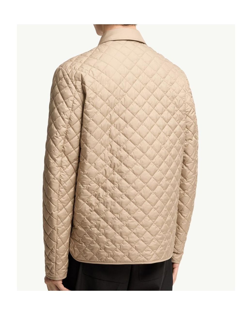 Moncler Natural Avrelie Diamond Quilted Padded Shirt Jacket for men