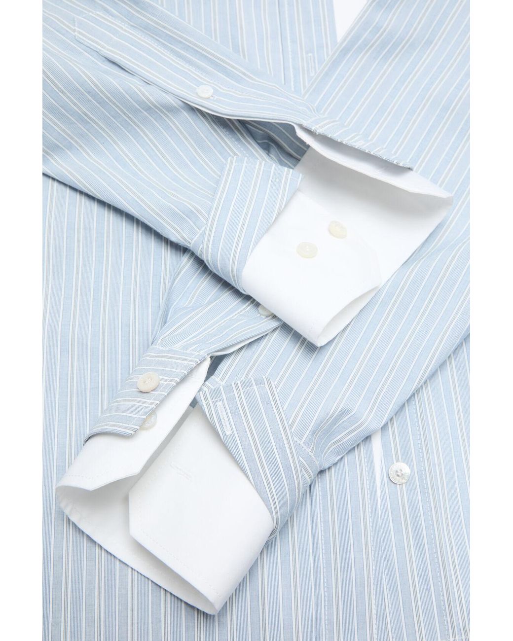 Acne Blue Layered Button-Up Shirt