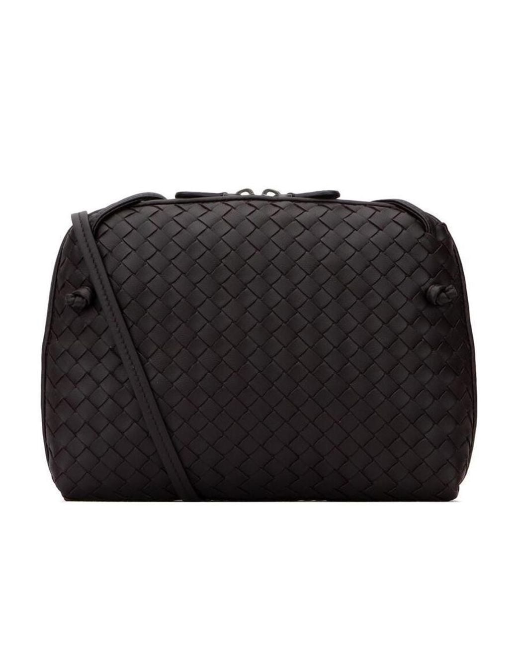 Bottega Veneta Black Woven Crossbody Bag