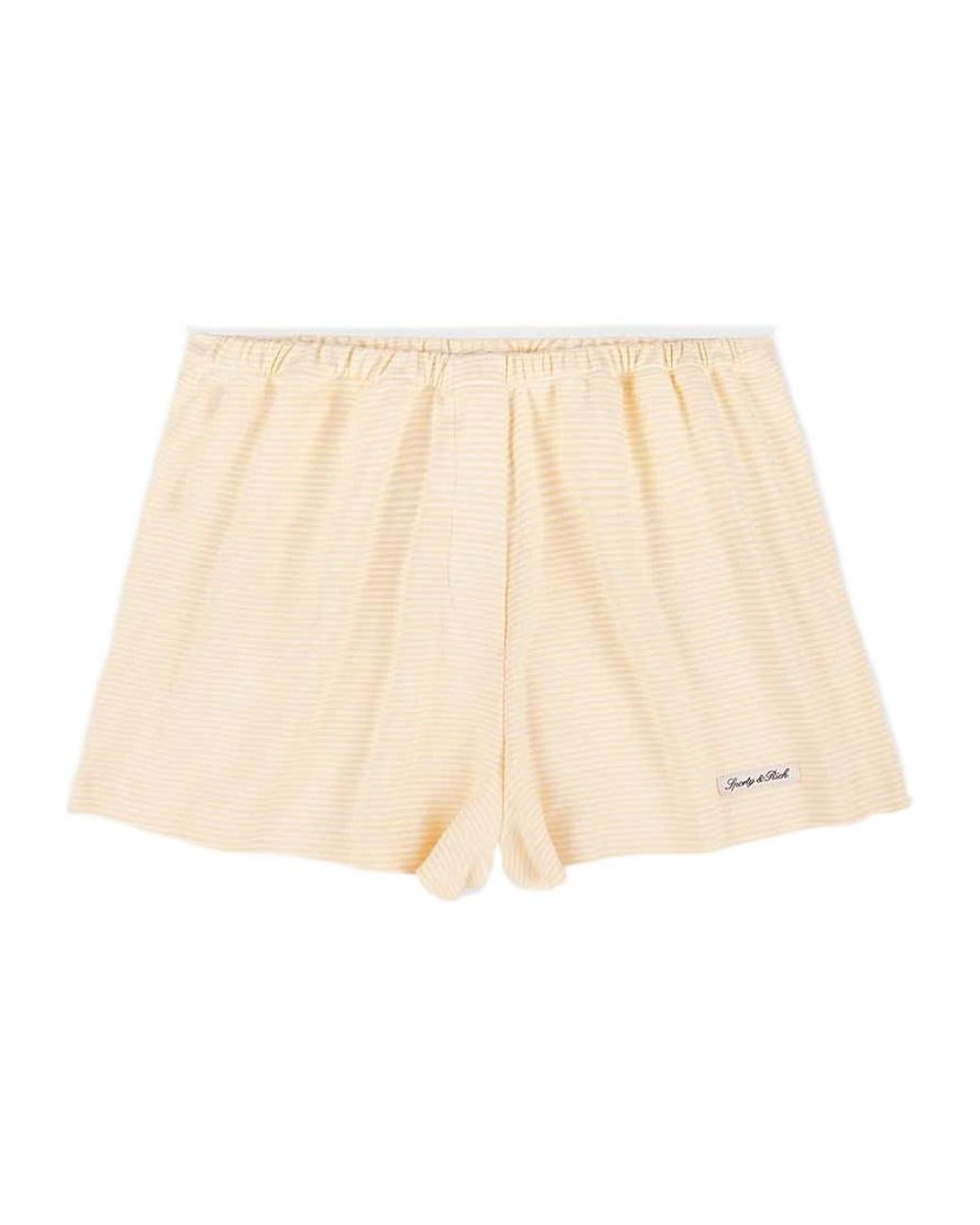 Sporty & Rich Natural Elastic Waist Shorts