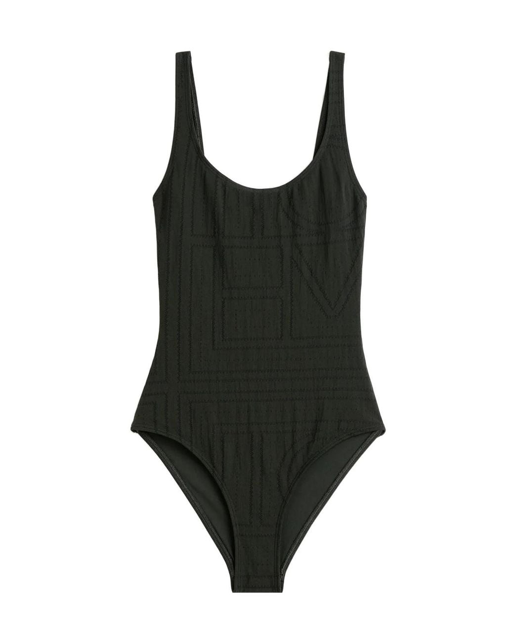 Totême Black Sleeveless One-Piece Swimsuit