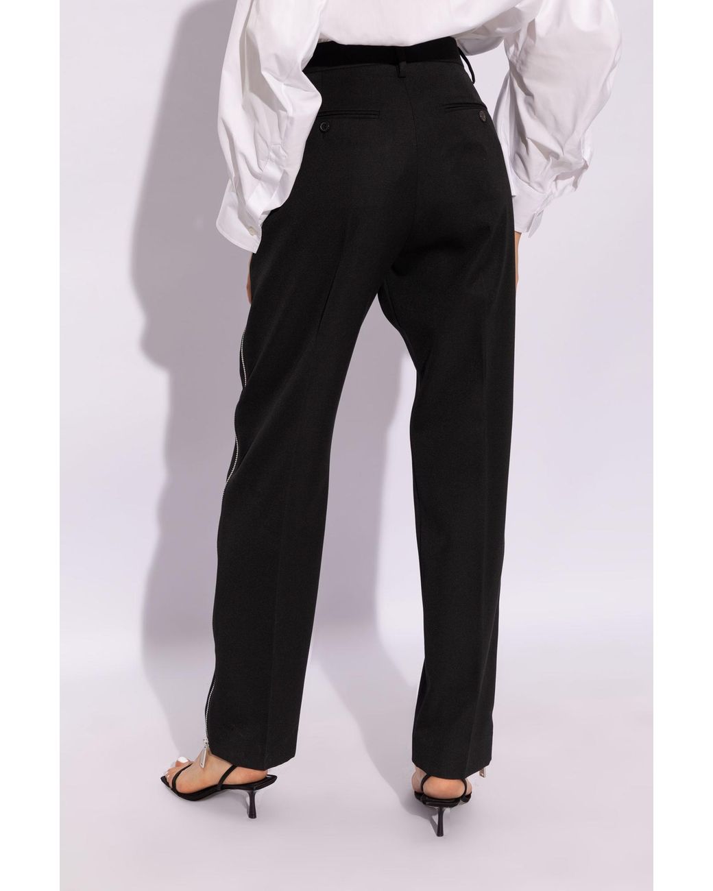DSquared² Black Side-Zip Trousers