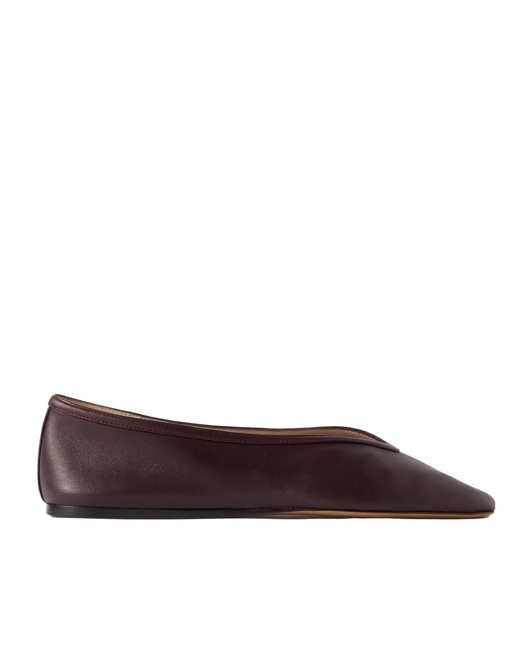 Le Monde Beryl Brown Luna Leather Ballet Flats