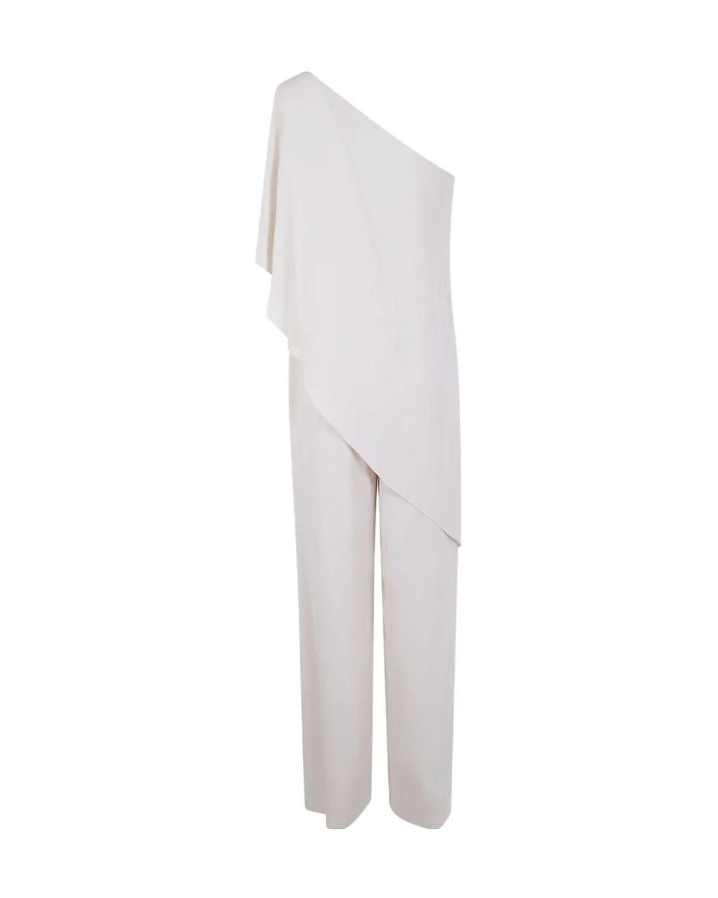 Ralph Lauren White Lauren One-Shoulder Jumpsuit