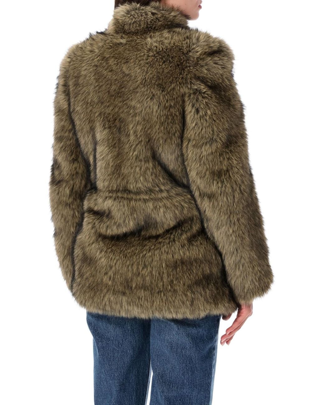Frankie Shop Brown Denia Fur Coat