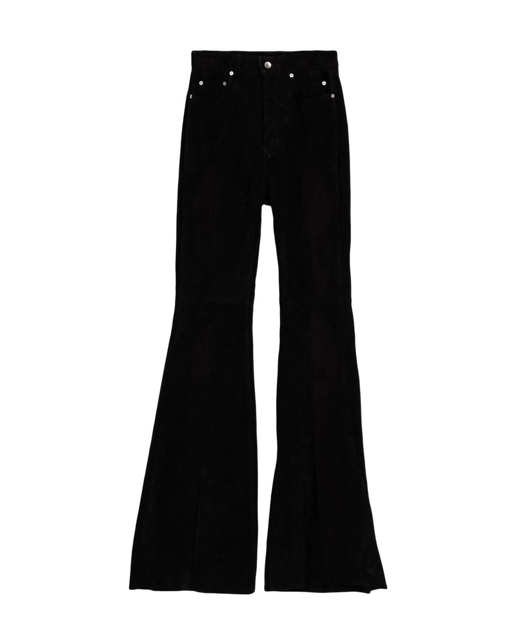 Rick Owens Black Leather Trousers