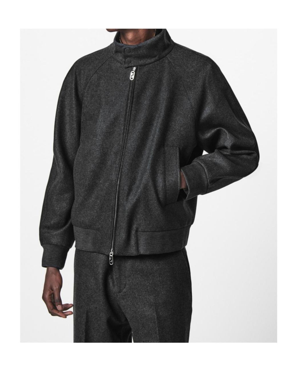 Fendi Black Zipper Jacket for men