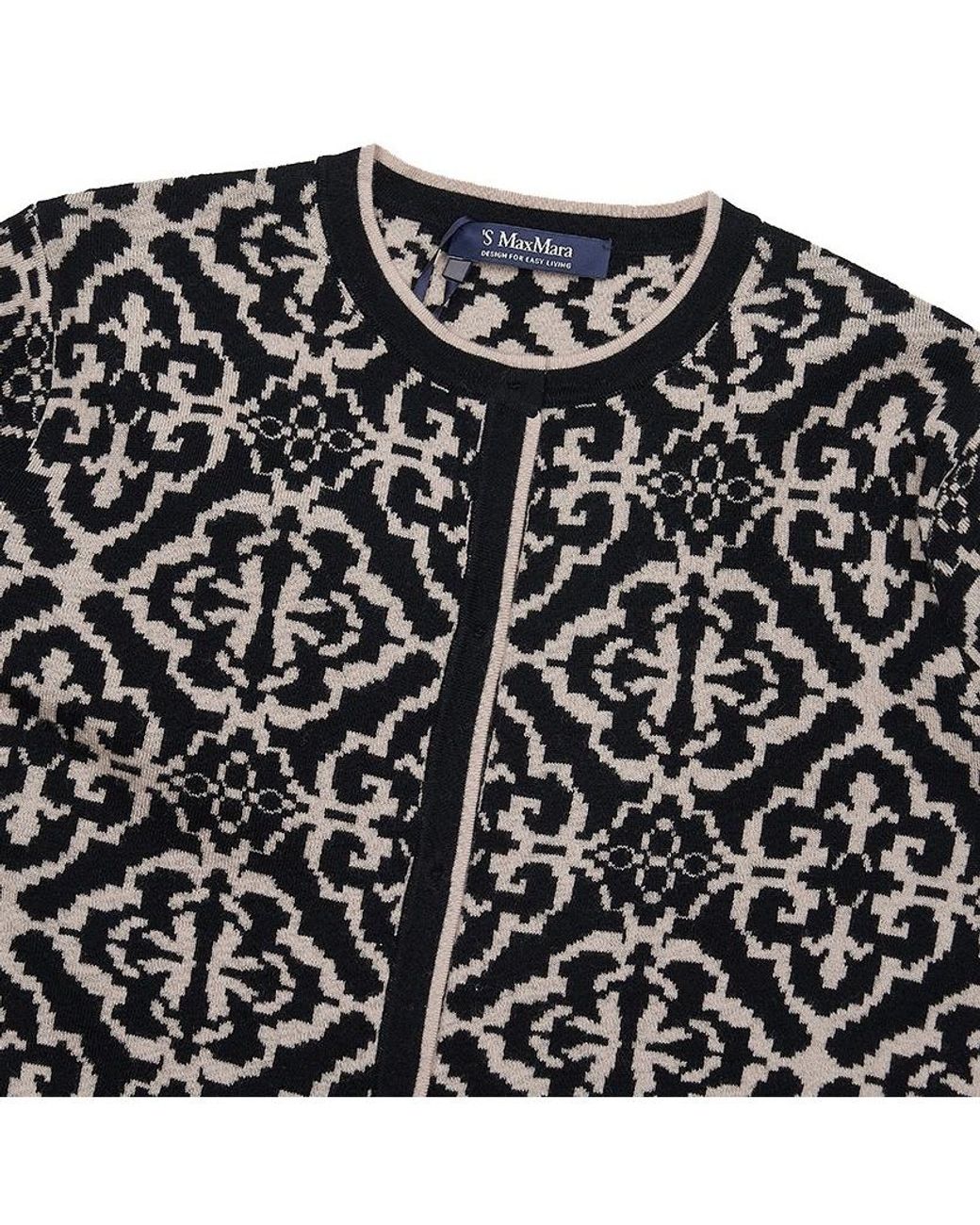 Max Mara Black Round-Collar And Long-Sleeved Sweater