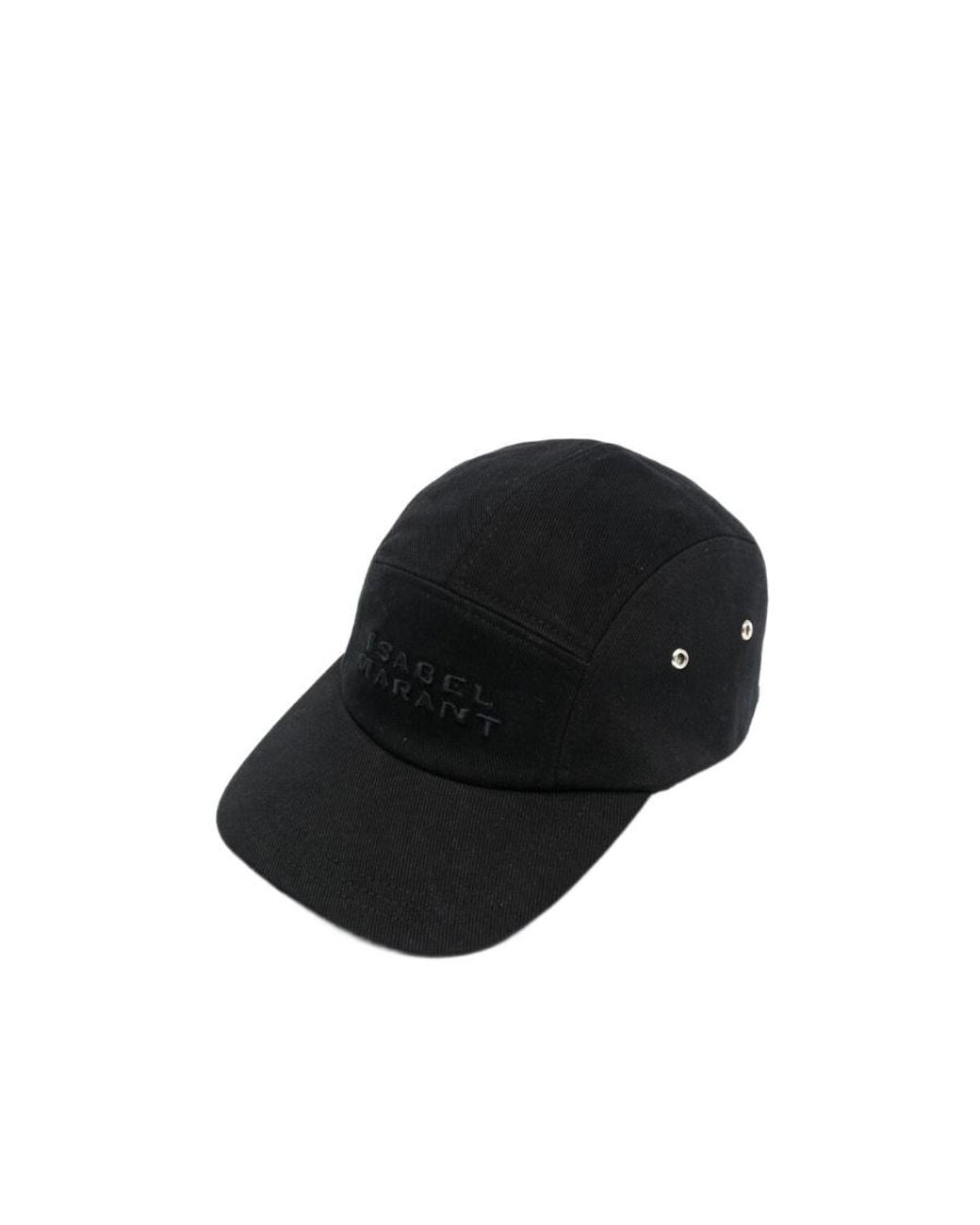 Isabel Marant Black Logo Embroidered Baseball Cap