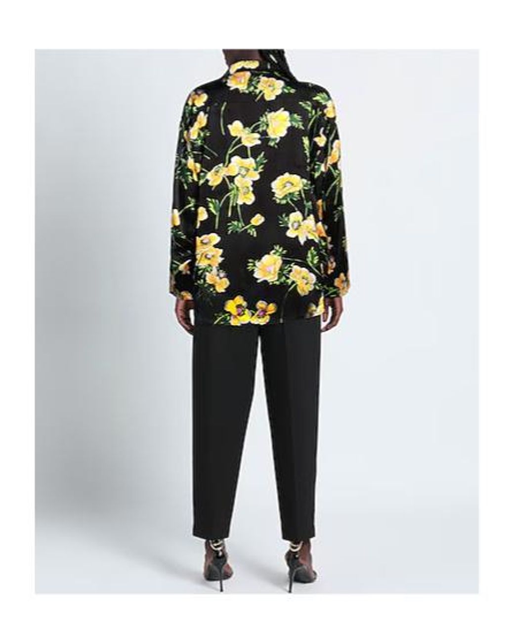 Balenciaga Black Silk Shirts Blouses
