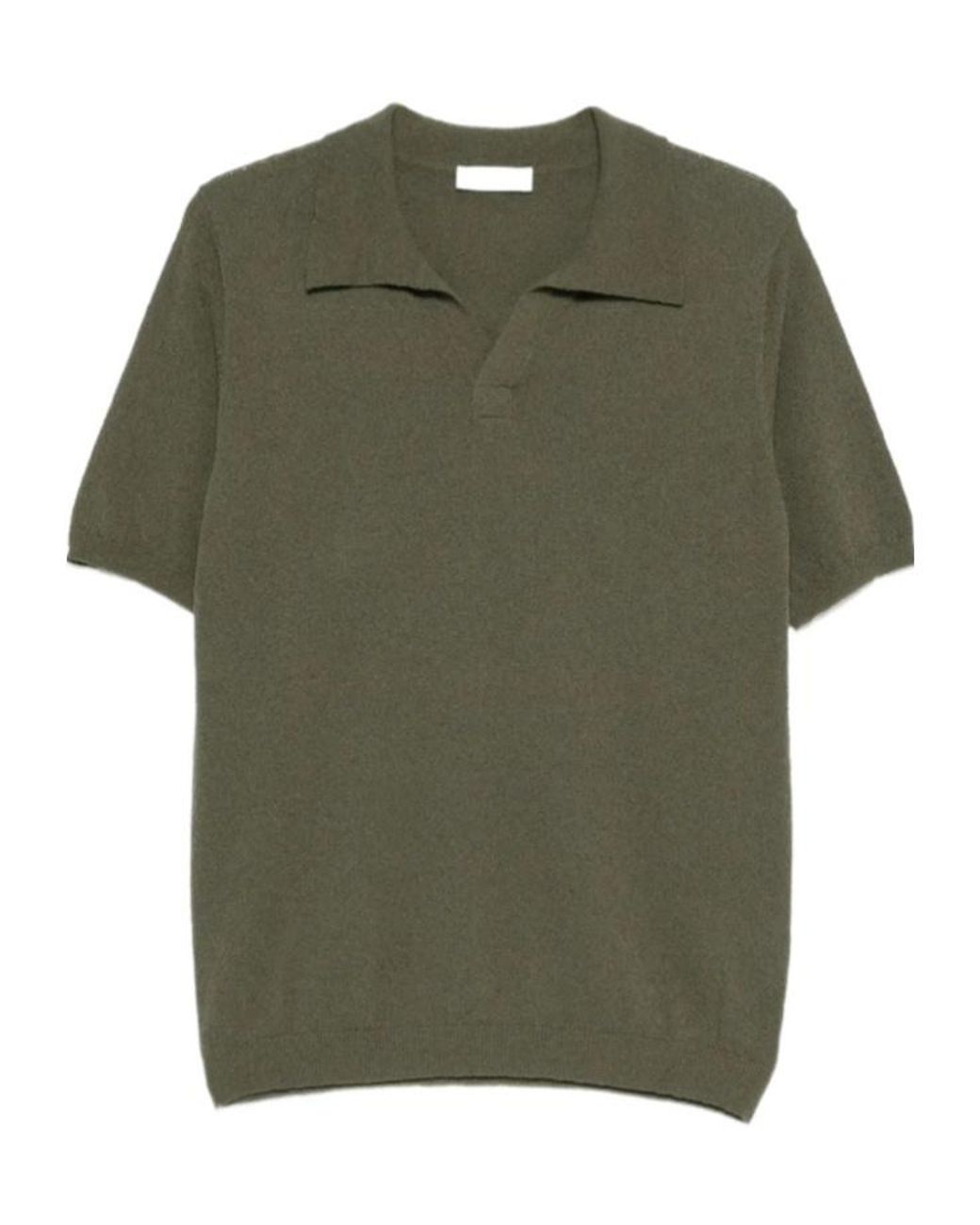 Roberto Collina Green Short-Sleeved Polo Shirt for men