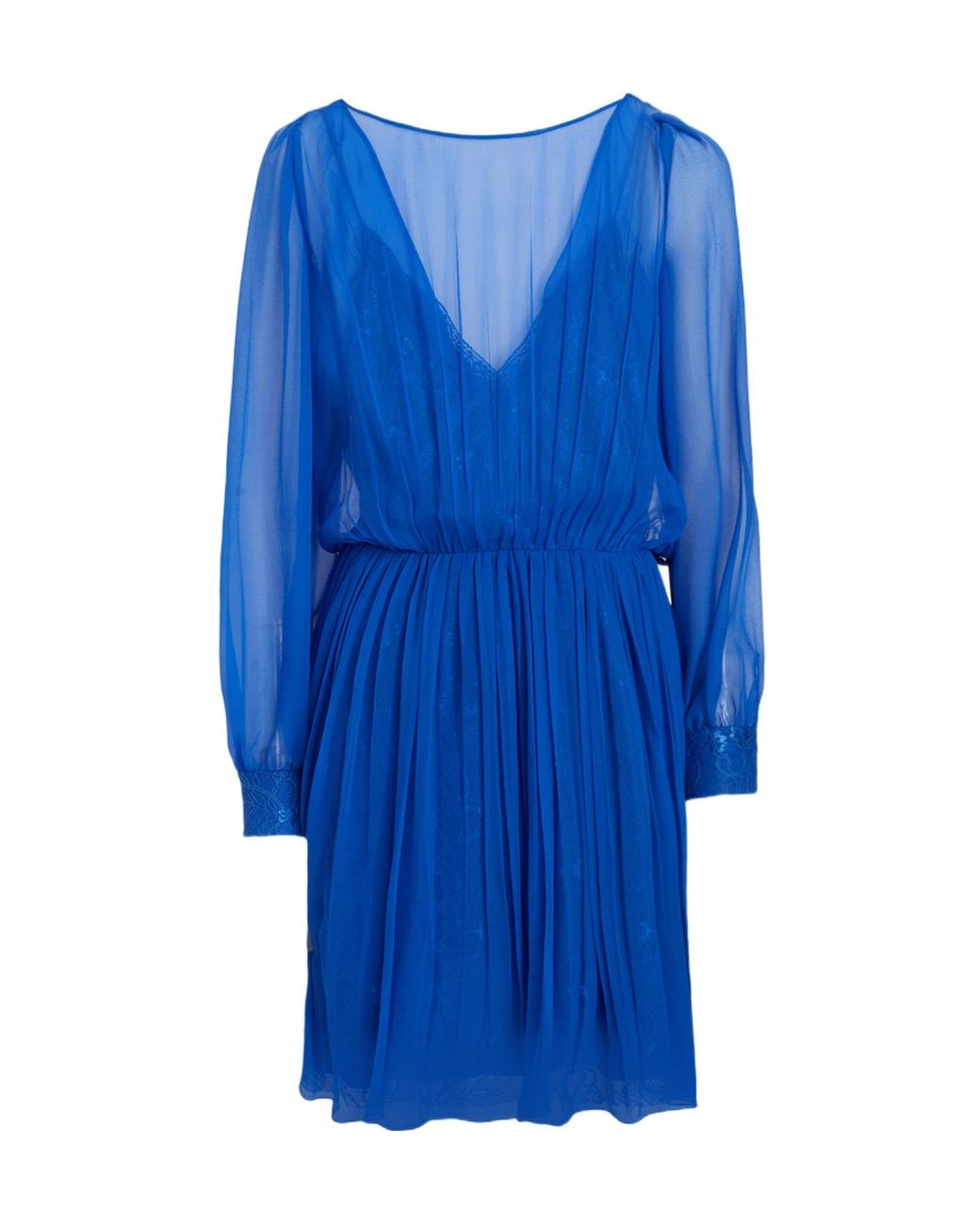 Alberta Ferretti Blue Long Sleeve Dress