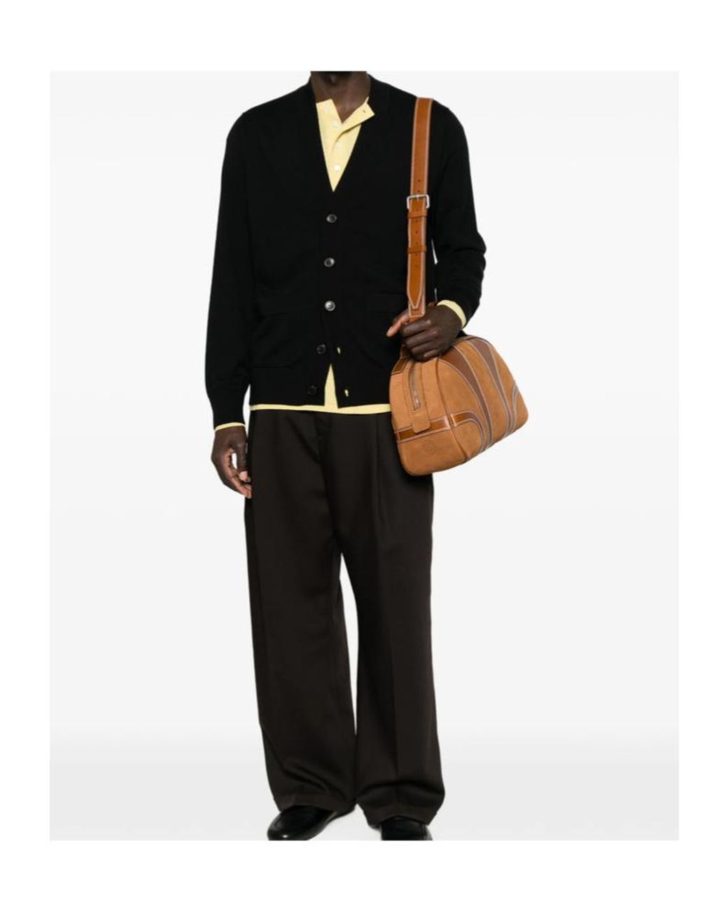 Dries Van Noten Black Long-Sleeved Sweater for men
