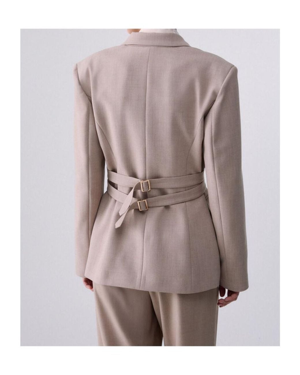 Liu Jo Natural Single-Breasted Suit Jacket