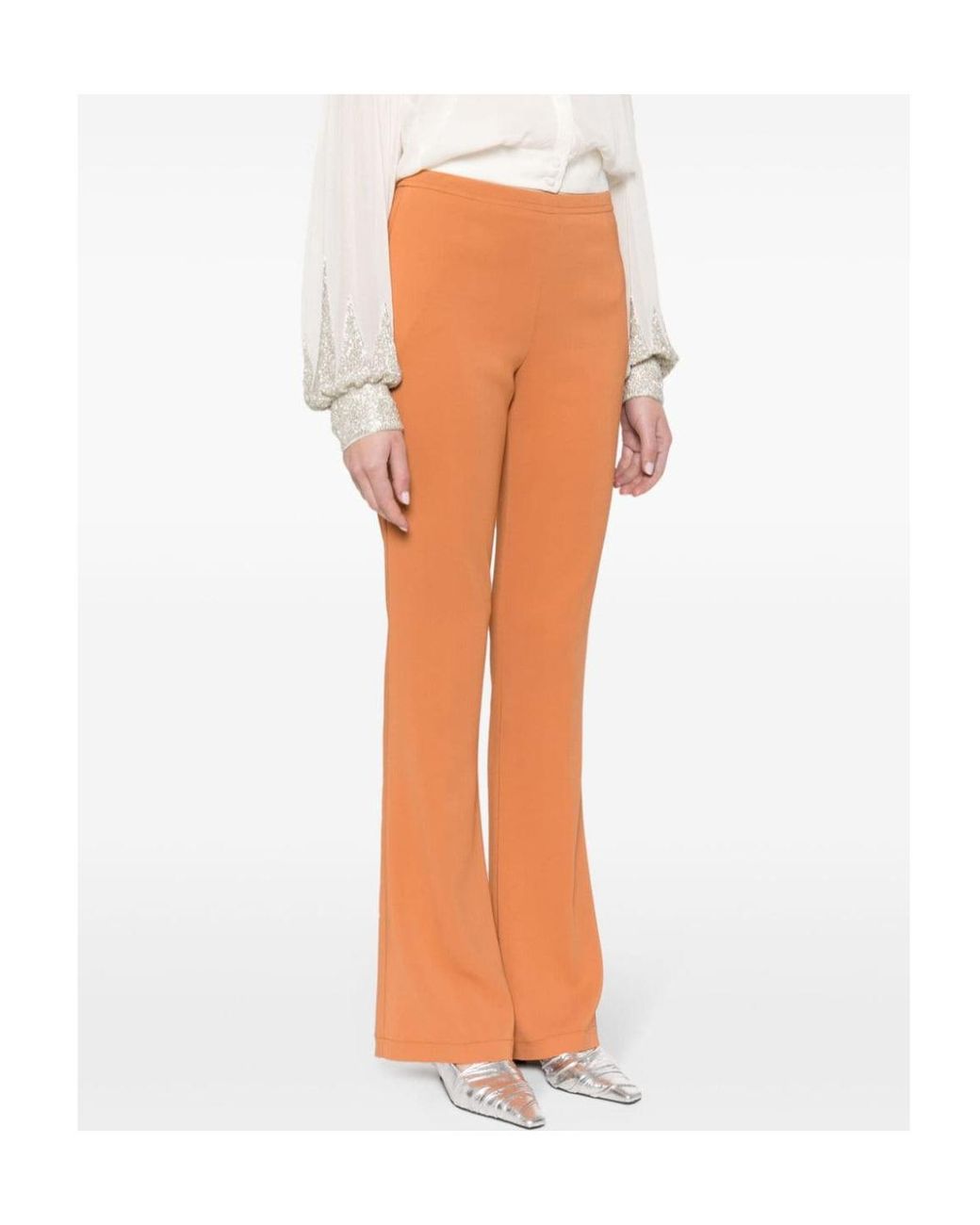 Forte_forte Orange Pressed-Crease Tailored Trousers