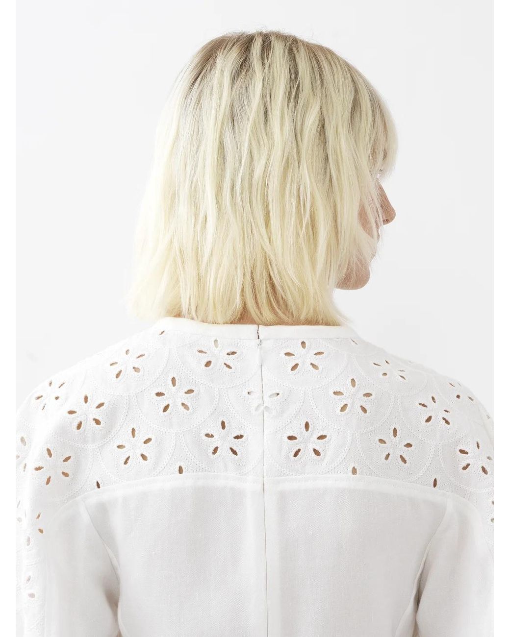 Chloé White Bubble Sleeve Blouse