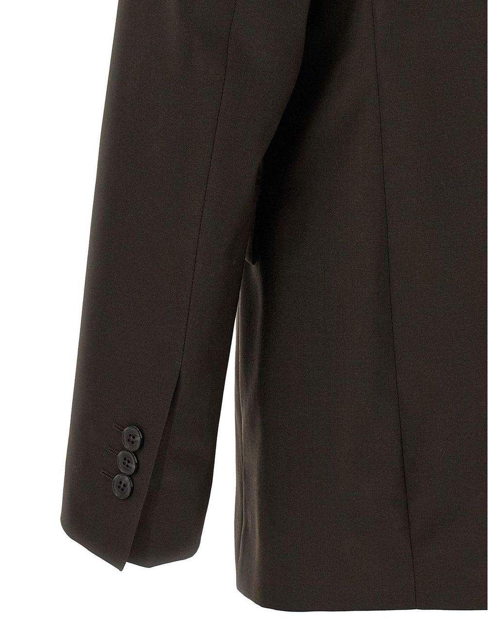 mfpen Black Relaxed Double-Breasted Blazer for men