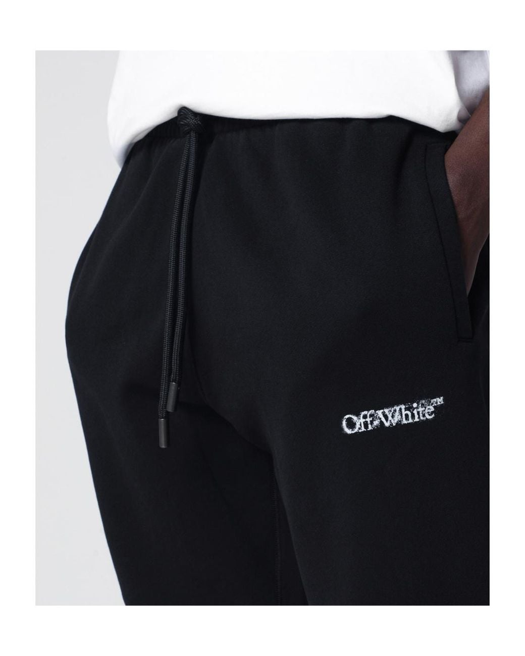 Off-White c/o Virgil Abloh Black Heraldic Arrow Cuffed Joggers for men