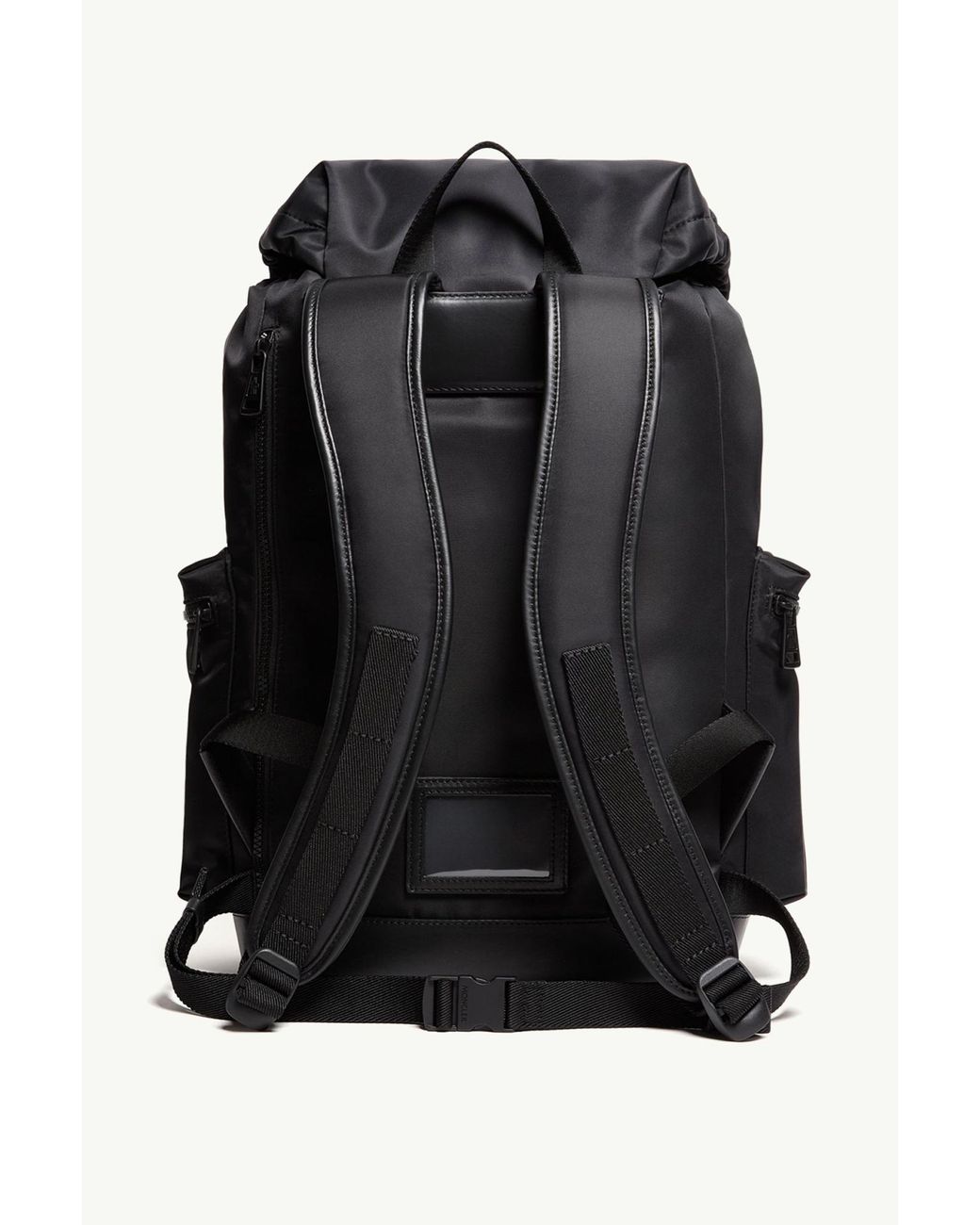 Moncler Black Kenton Logo Patch Backpack for men