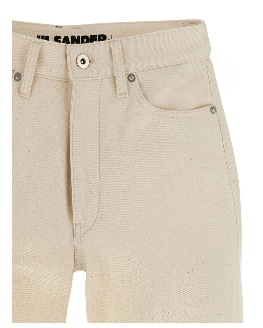 Jil Sander Natural Japanese High Waist Denim Jeans