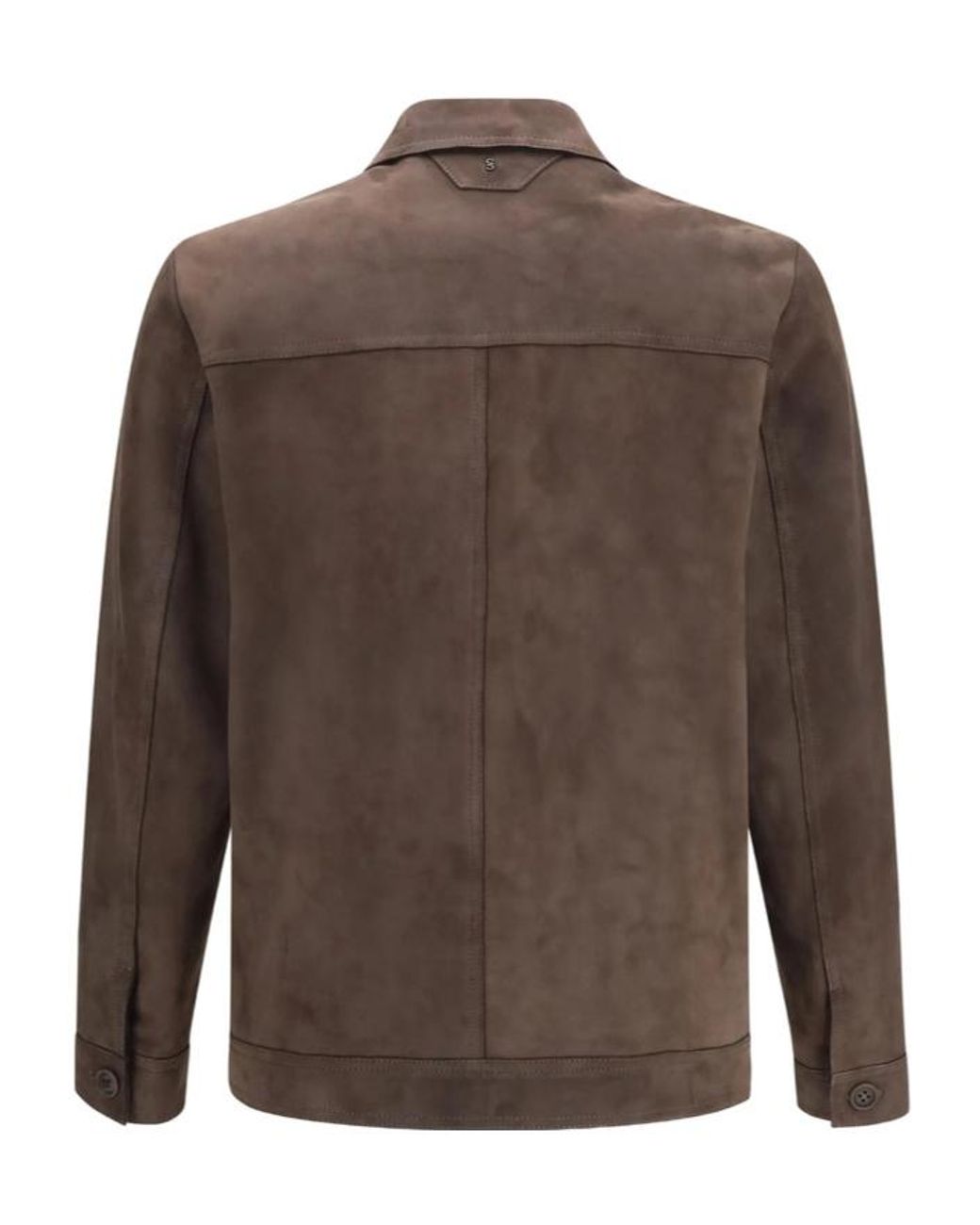 Salvatore Santoro Brown Santoro Button-Up Suede Jacket for men