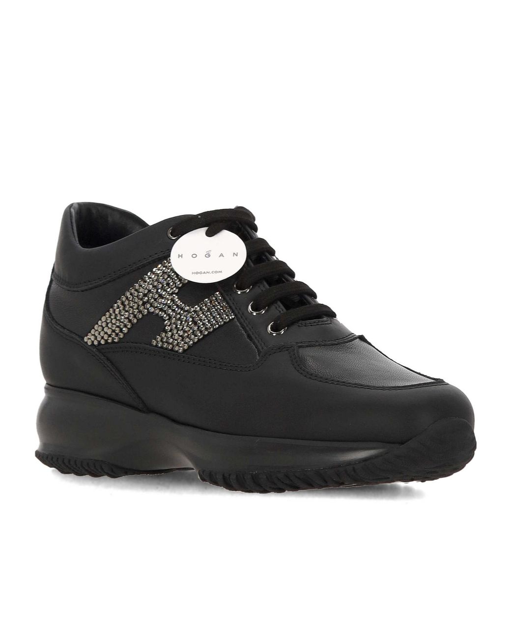 Hogan Black Interactive Studded Low-Top Sneakers