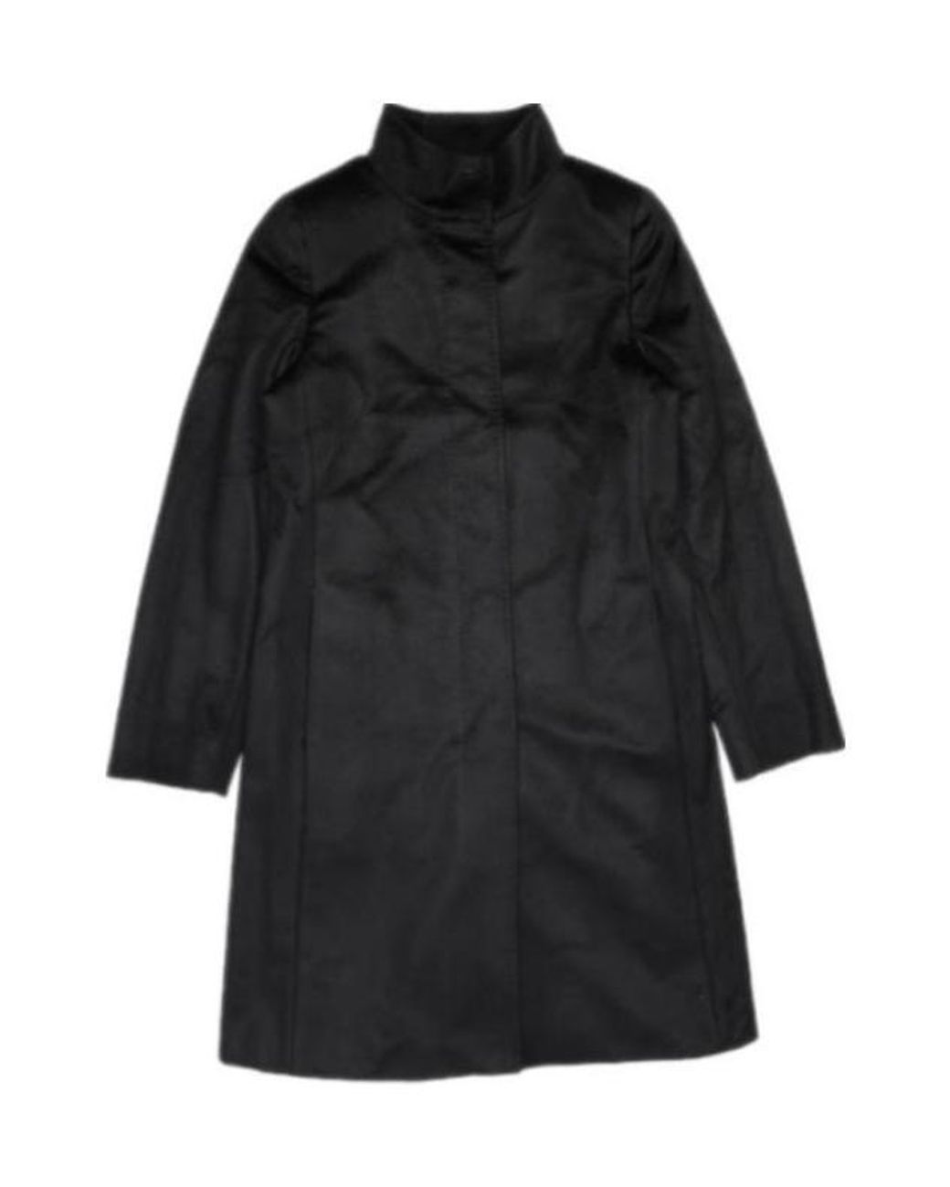 Max Mara Black Lapel Long-Sleeved Coat