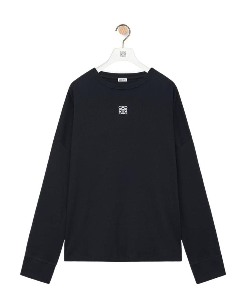 Loewe Blue Long-Sleeved Crewneck T-Shirt for men