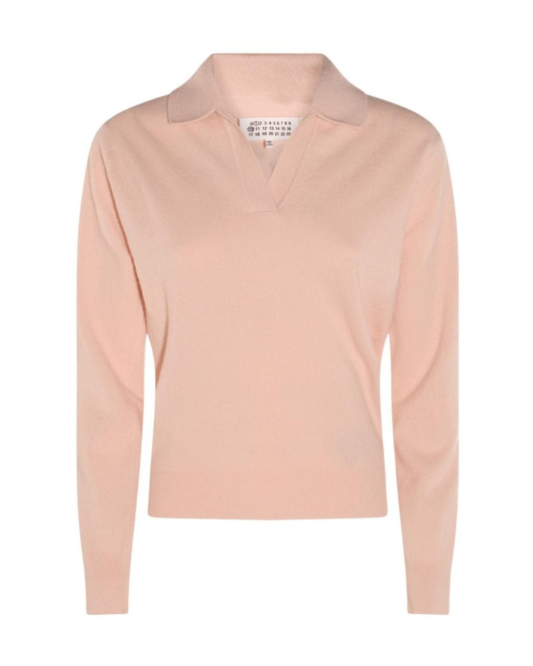 Maison Margiela Pink V-Neck Knitted Jumper