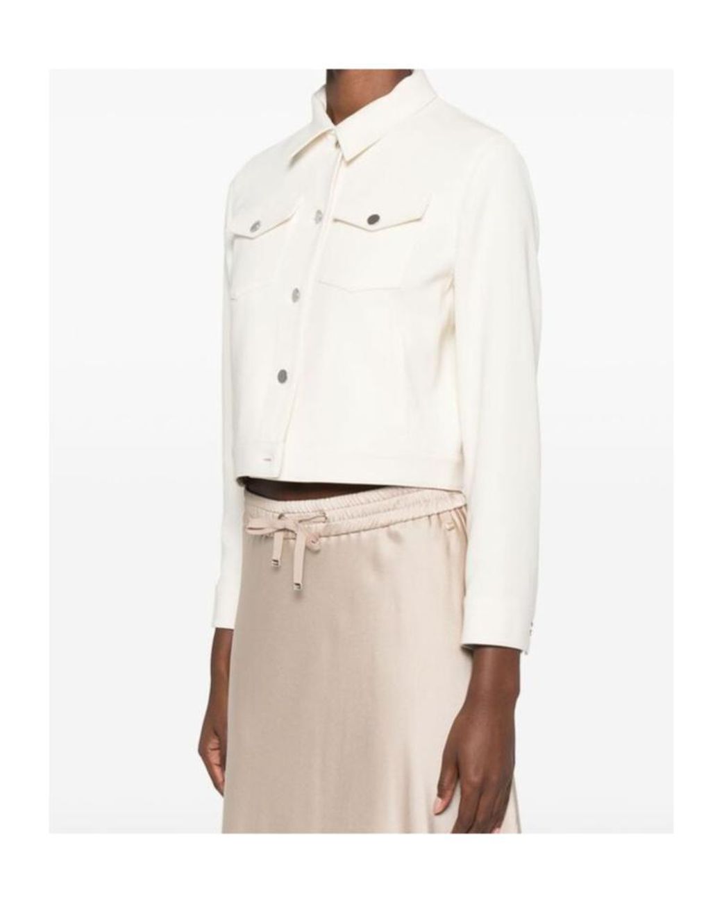 Theory White Shrunken Jacket