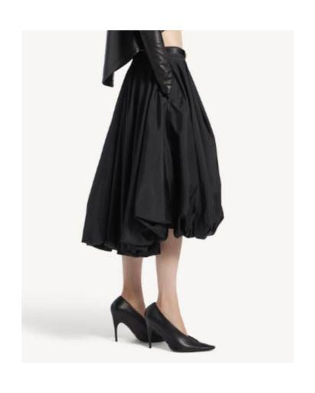 Balenciaga Black Balloon Pleated Shorts