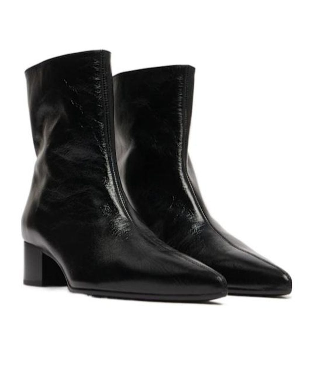 Khaite Black Low-Heel Ankle Boots