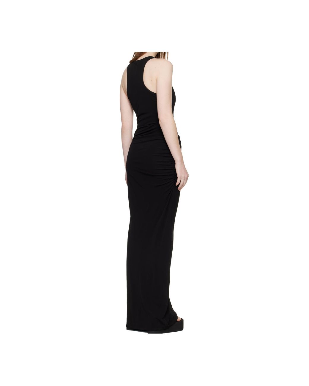Casablanca Black Sleeveless Maxi Dress