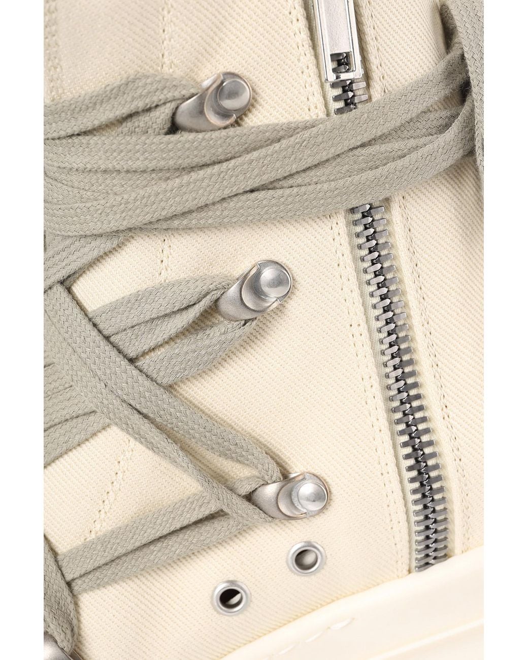 Rick Owens Natural Lace-Up High-Top Casual Shoes for men