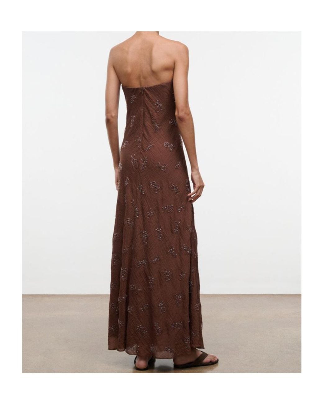 Staud Brown Cassie Dress Cedar