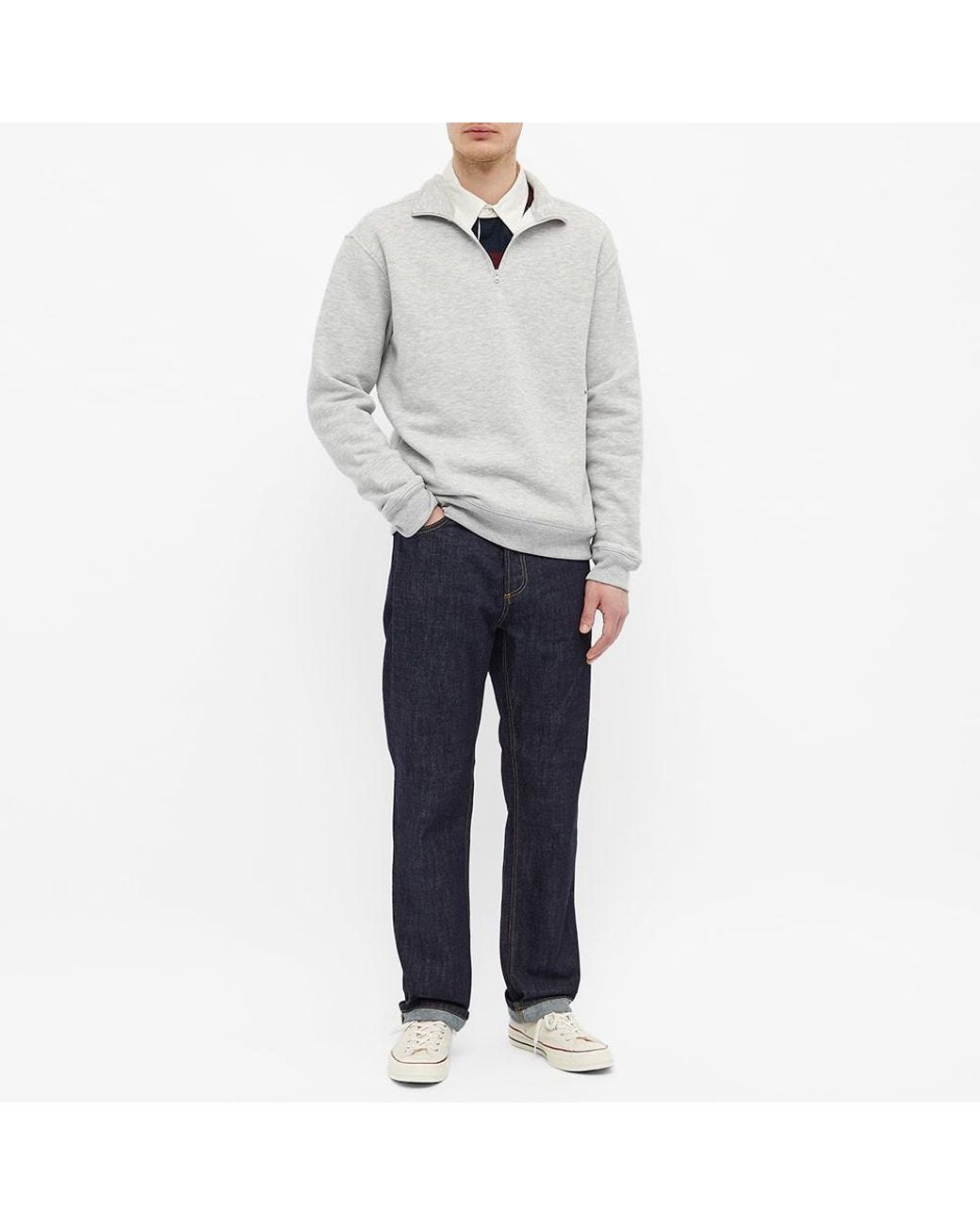 Carhartt Blue Logo-Patch Denim Jeans for men