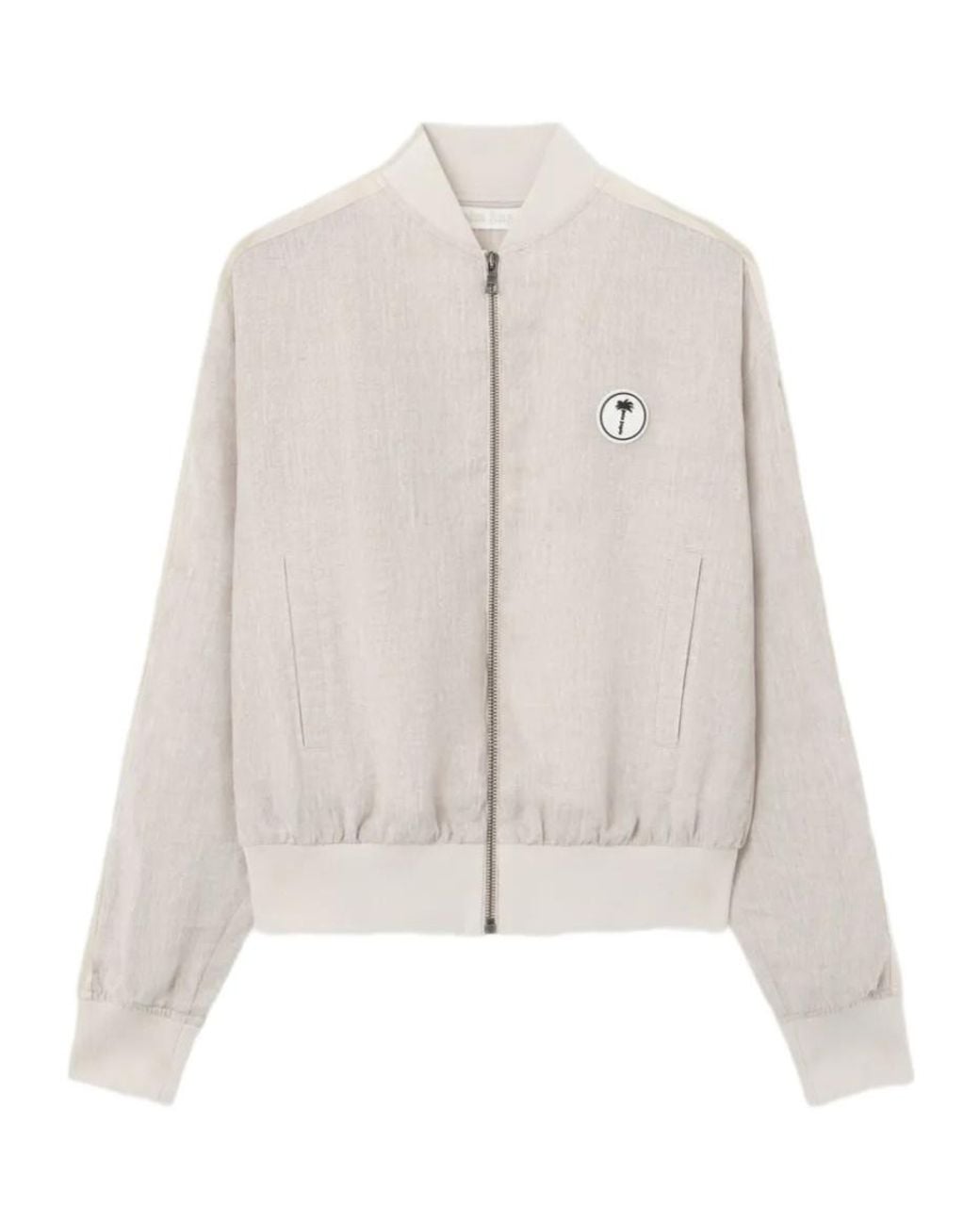 Palm Angels White Tree Logo Track Bomber Jacket