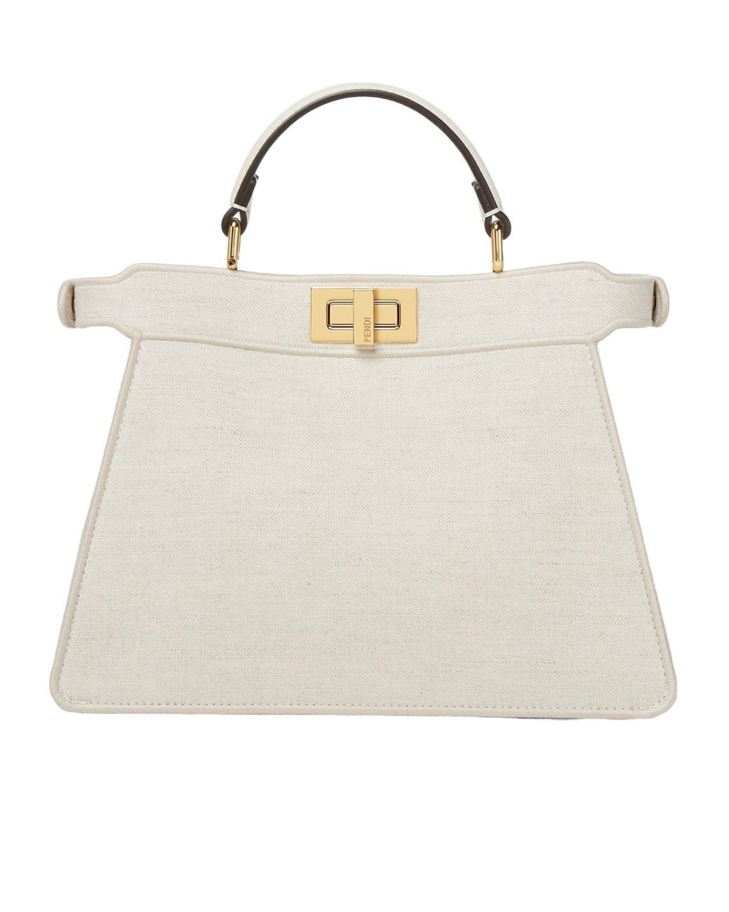 Fendi Red Canvas Bag With Coral Bandana Embroidery