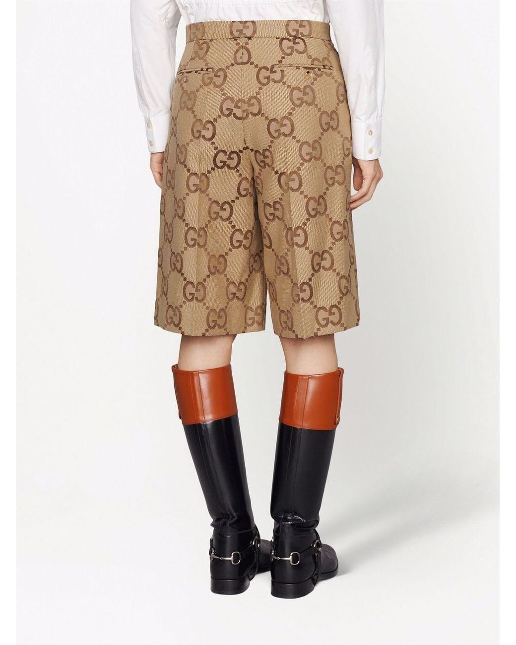 Gucci Natural Jumbo Gg Shorts for men