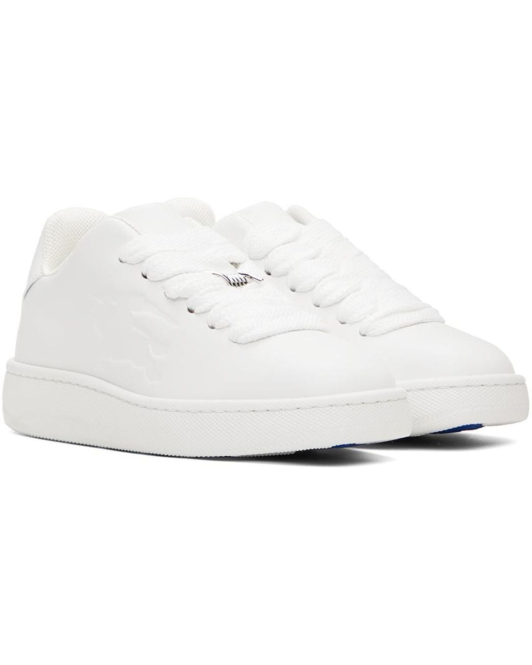 Burberry White Ekd Embossed Box Low-Top Sneakers