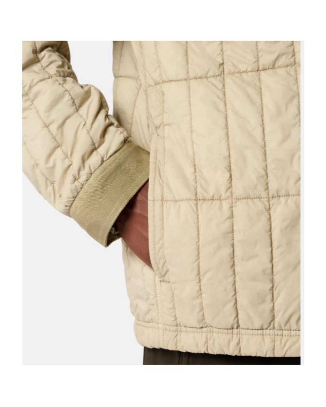 Stone Island Natural Quilted Padded Coach Jacket With Anti-Drop for men