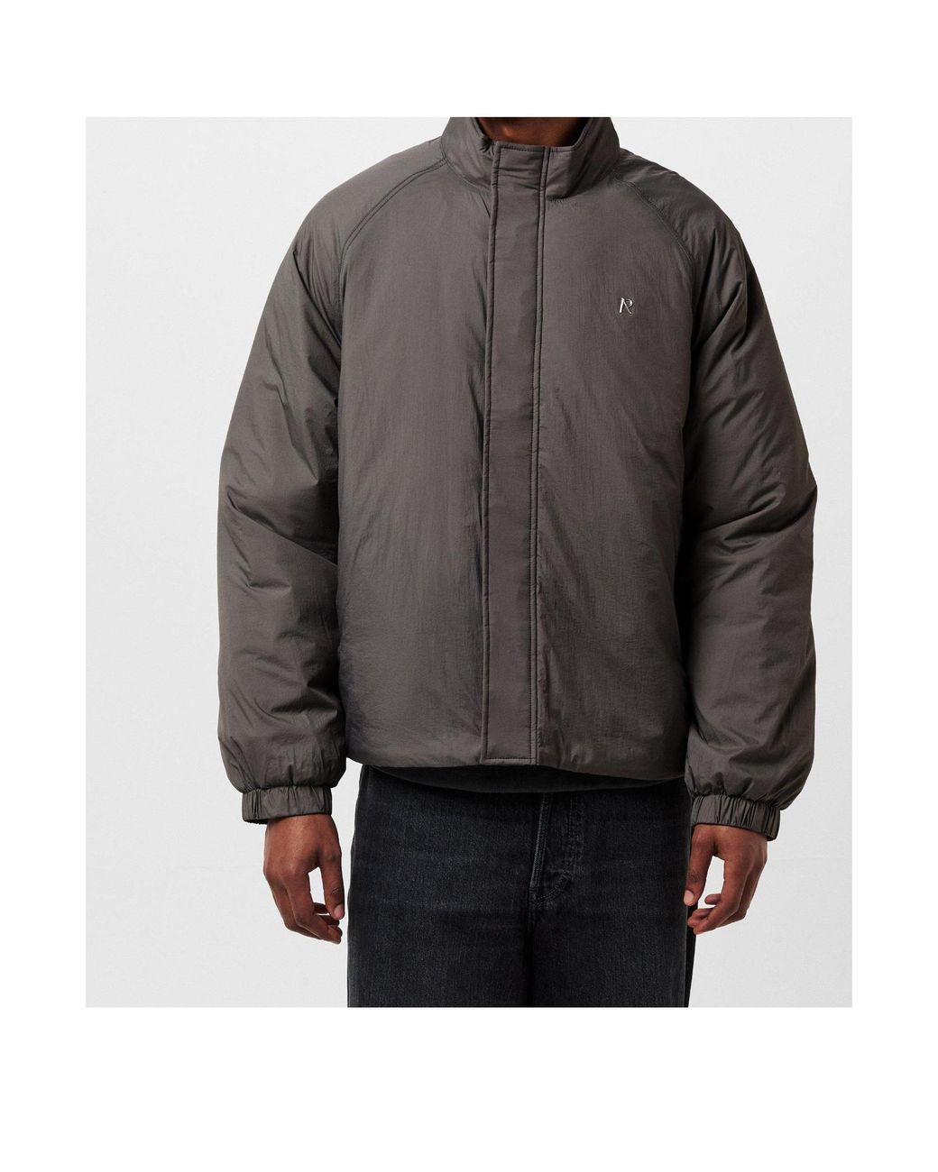 Represent Gray Stand-Up Collar Casual Jacket for men