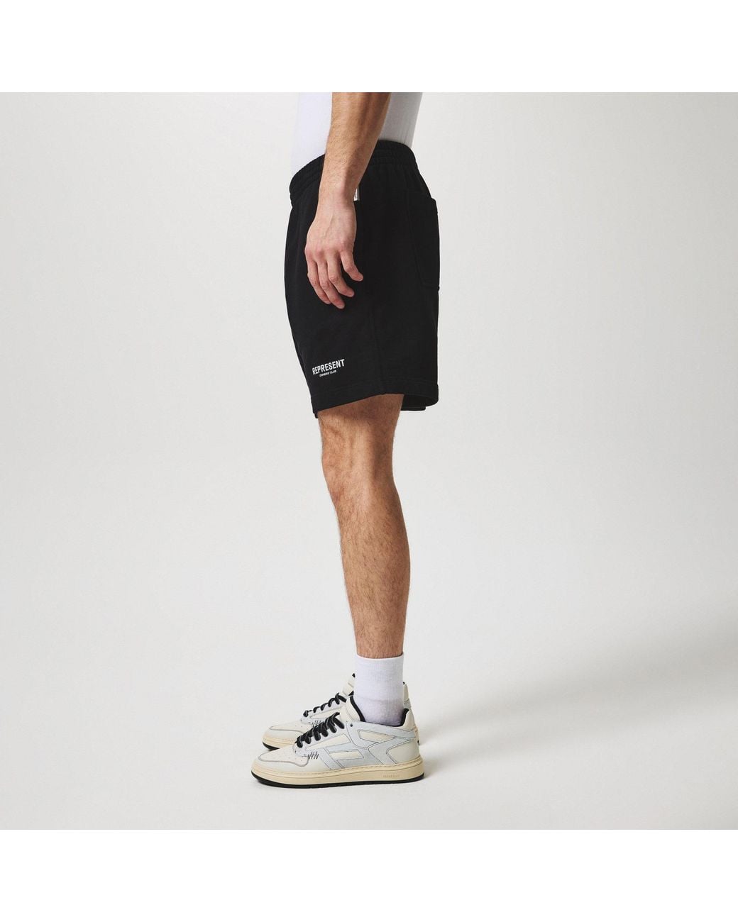 Represent Black Logo Shorts for men