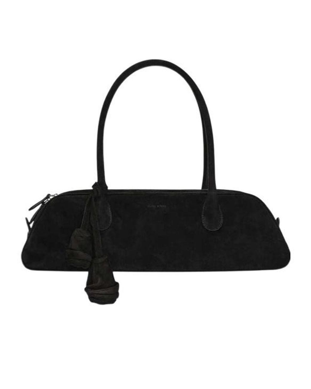 Magda Butrym Black Brigitte Trapeze Floral-Detail Charm Tote Bag