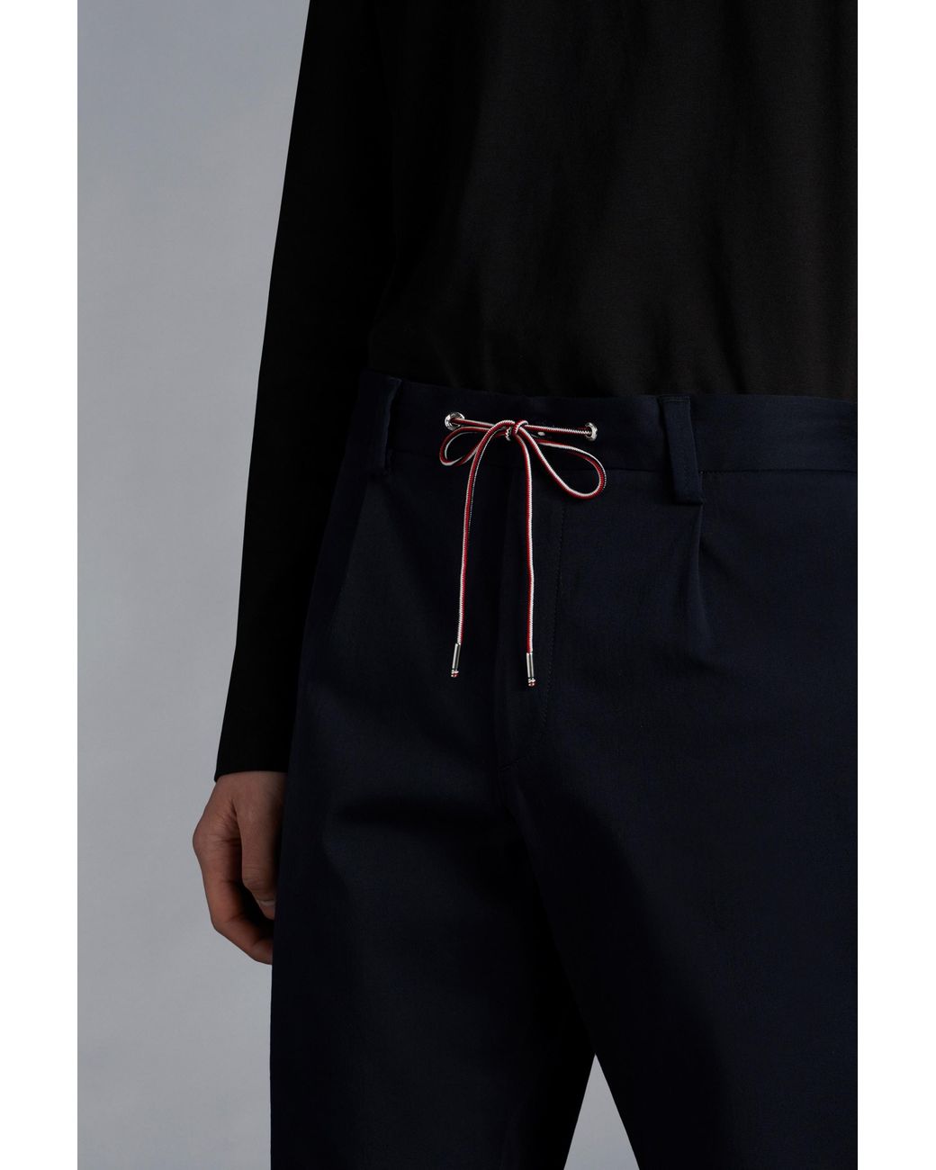 Moncler Blue Cropped Drawstring Pants for men