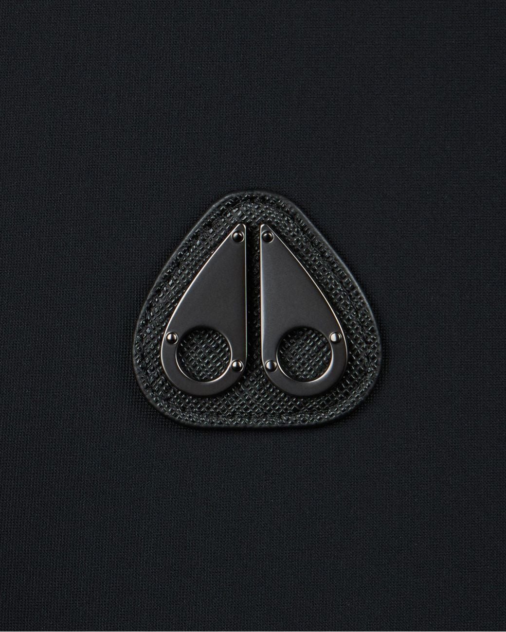 Moose Knuckles Black Logo-Patch Jacket for men